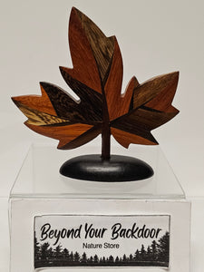 Wooden Maple Leaf Sculpture - 7599920
