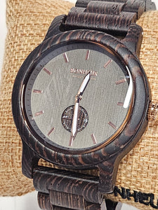 Men's Bonheur Exotic Wood Watch - BUGATTI - 2024 (African Wenge Wood 44mm)