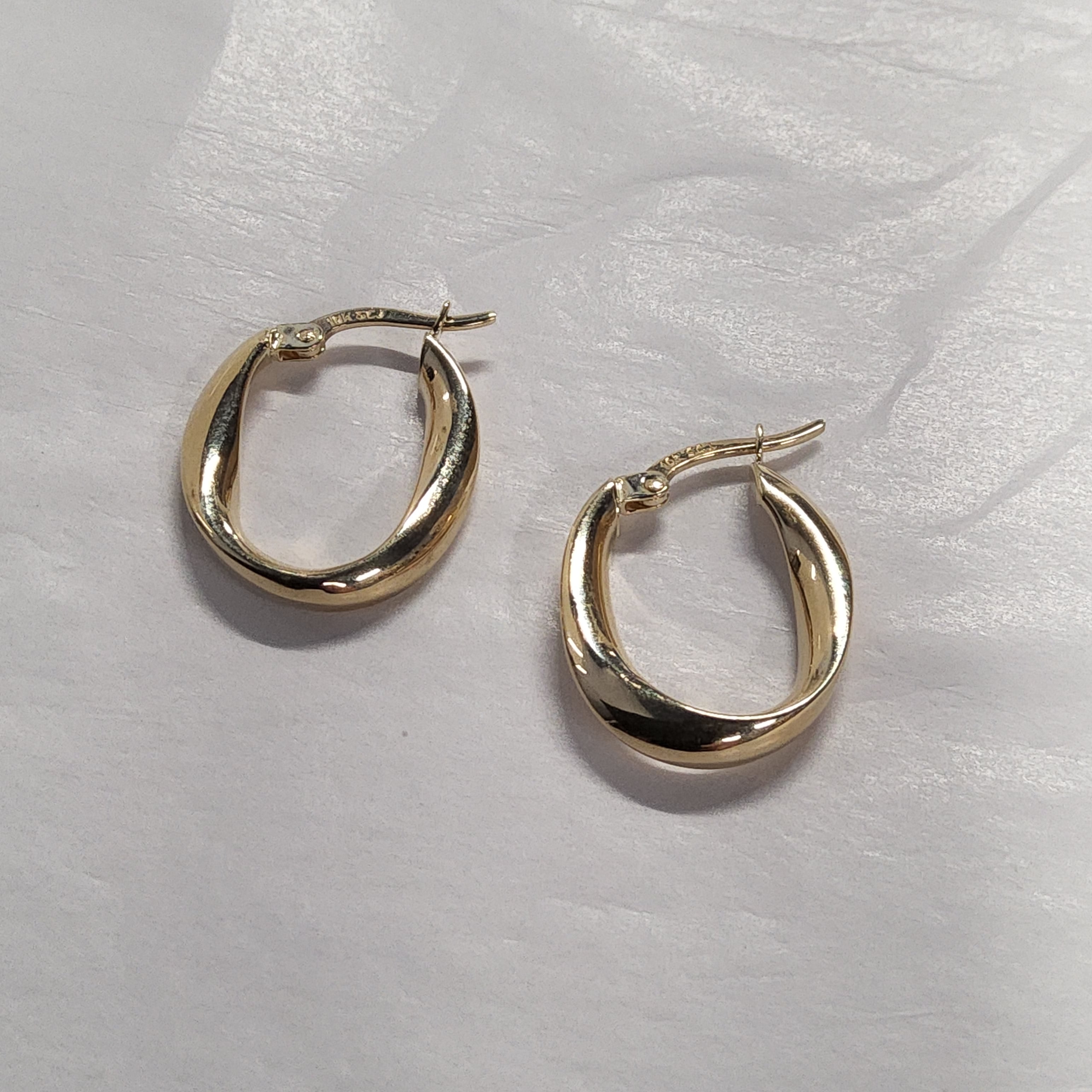 Gold Hoop Earrings 16x20mm - 311