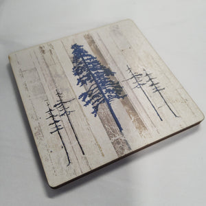 Wood Coasters with Cork Backing - Trees - 01-0145
