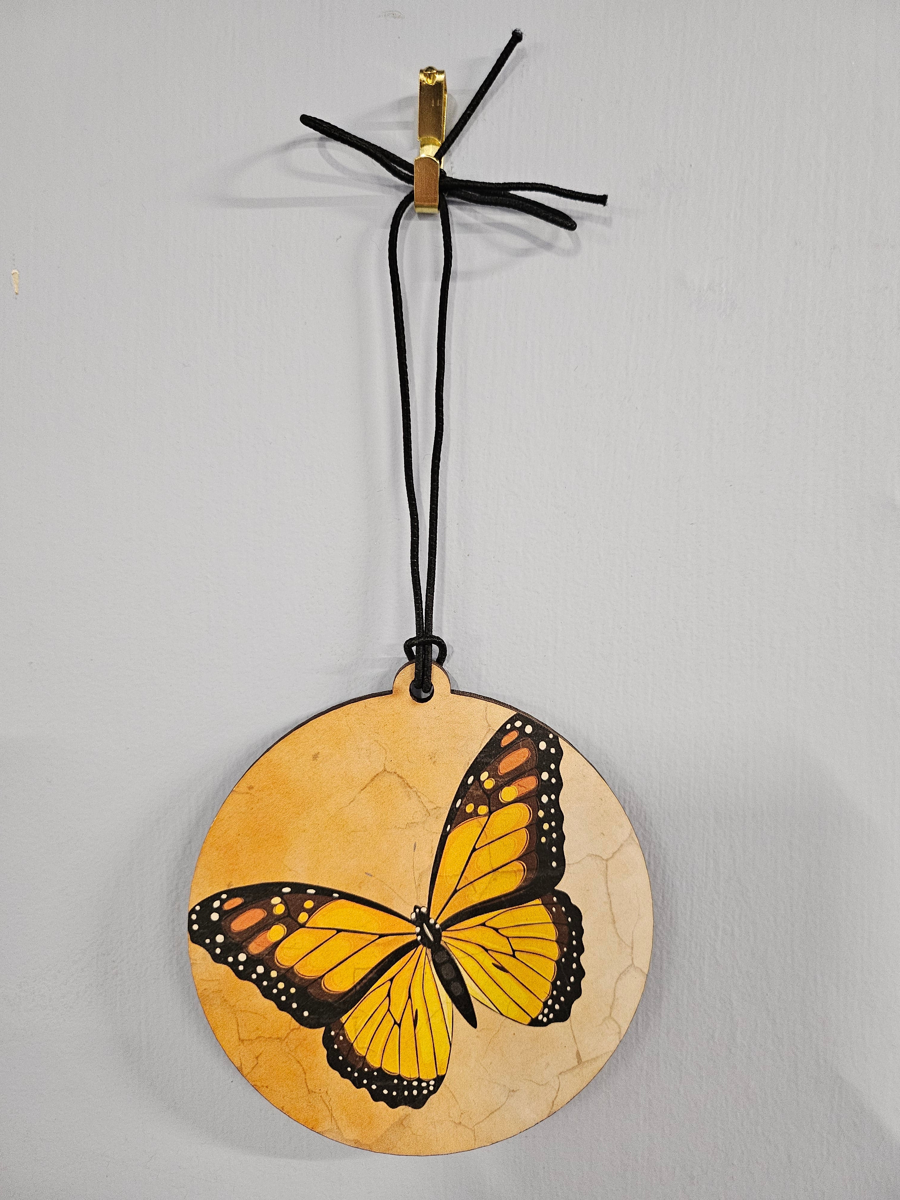 Wood Ornament - Monarch Butterfly - 17-070