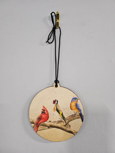 Wood Ornament - Birds - 17-030