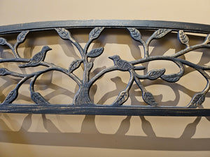 Bronze Vintage Style Garden Bench - Tree and Bird Backrest Design