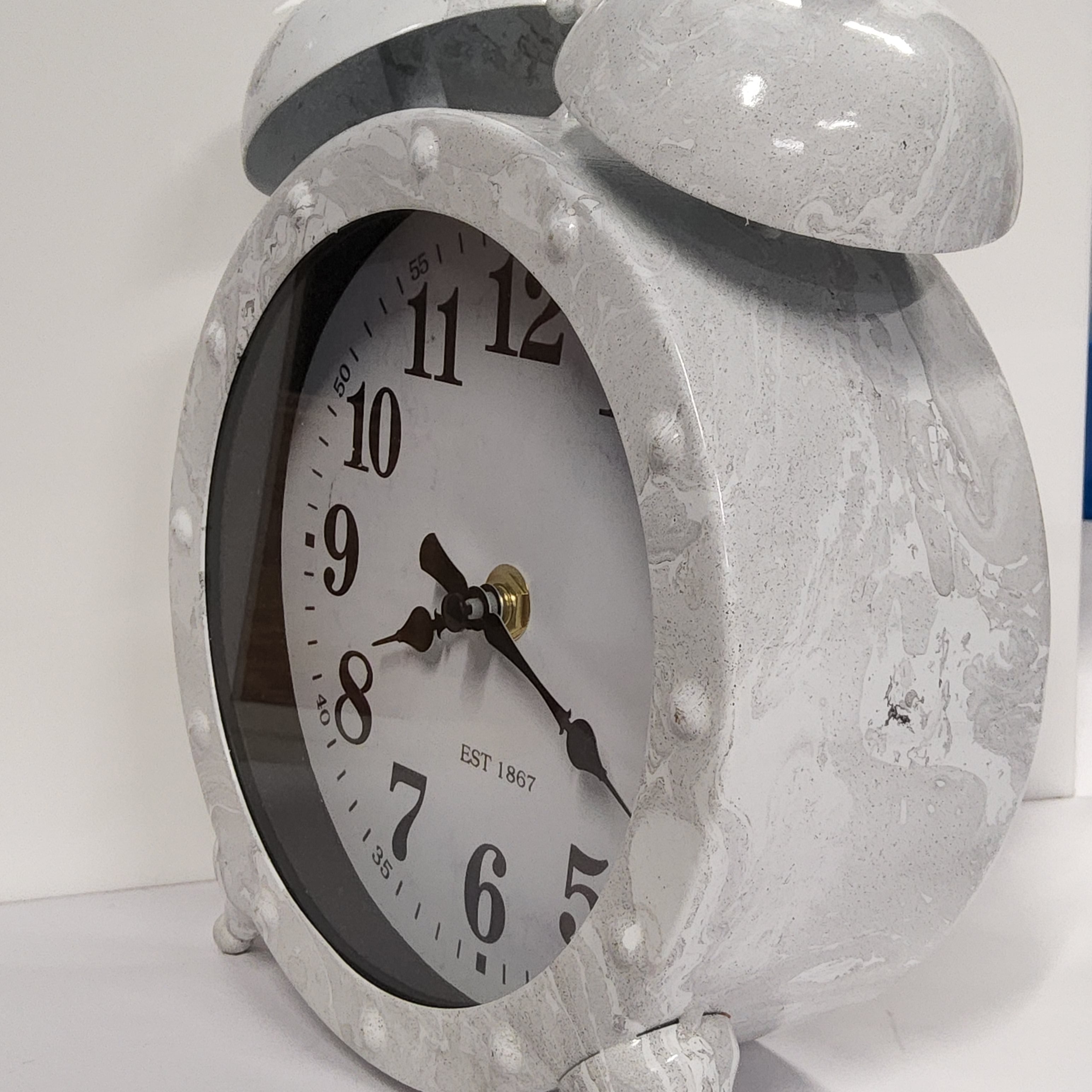 Tabletop Clock - Decorative Alarm Clock - Marble Finish - TC1963