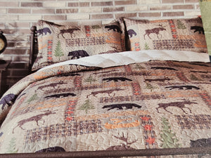Lake Country Queen Sized Quilt + Two Shams - By Carstens - JQ446