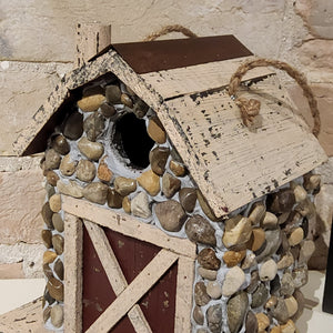 Birdhouse - Barn Style + Stones