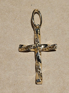 Gold Charm - Cross - 2110