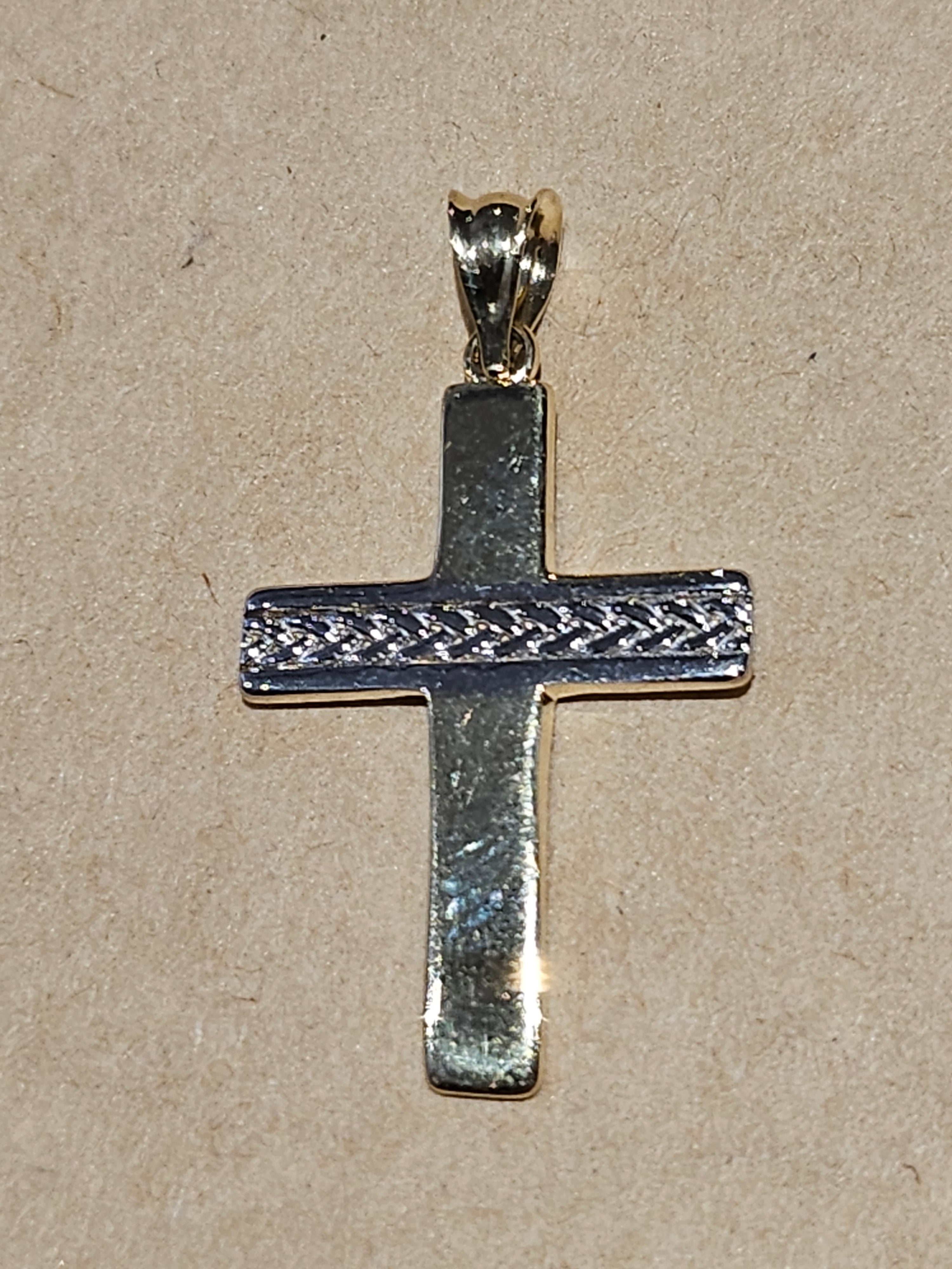 Gold Charm - Cross - 2109