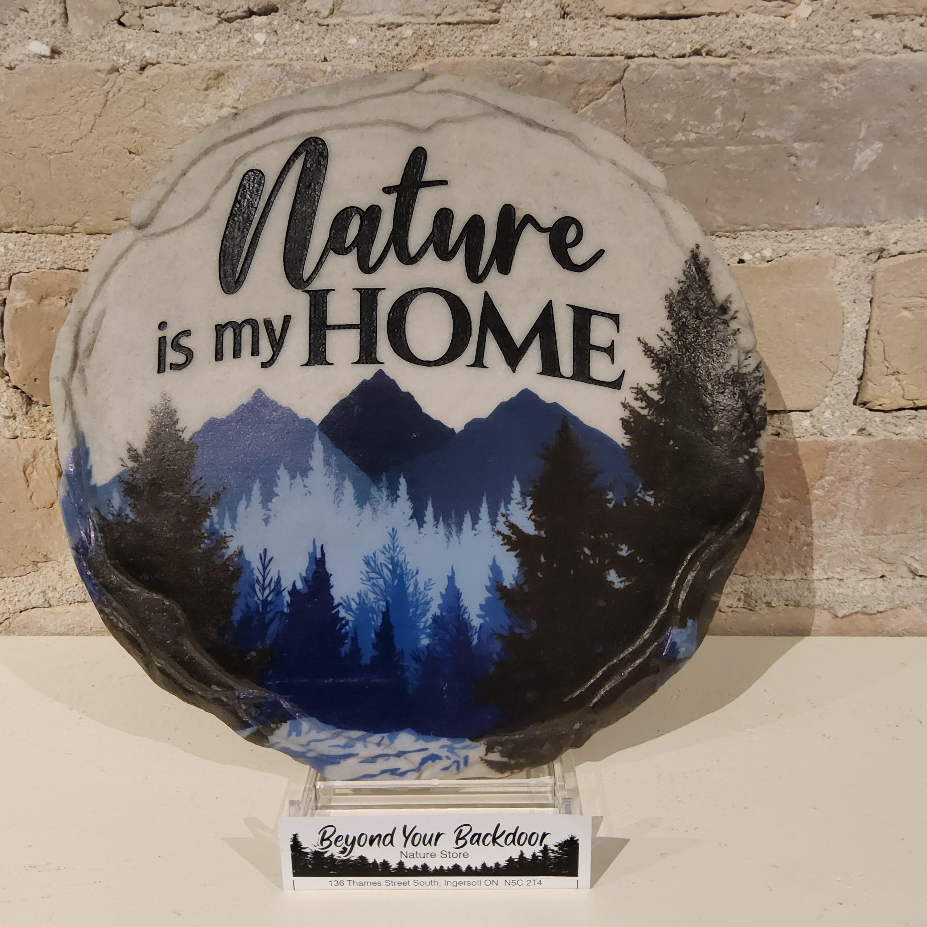 Stepping Stone / Wall Plaque - Nature is my Home - 13792
