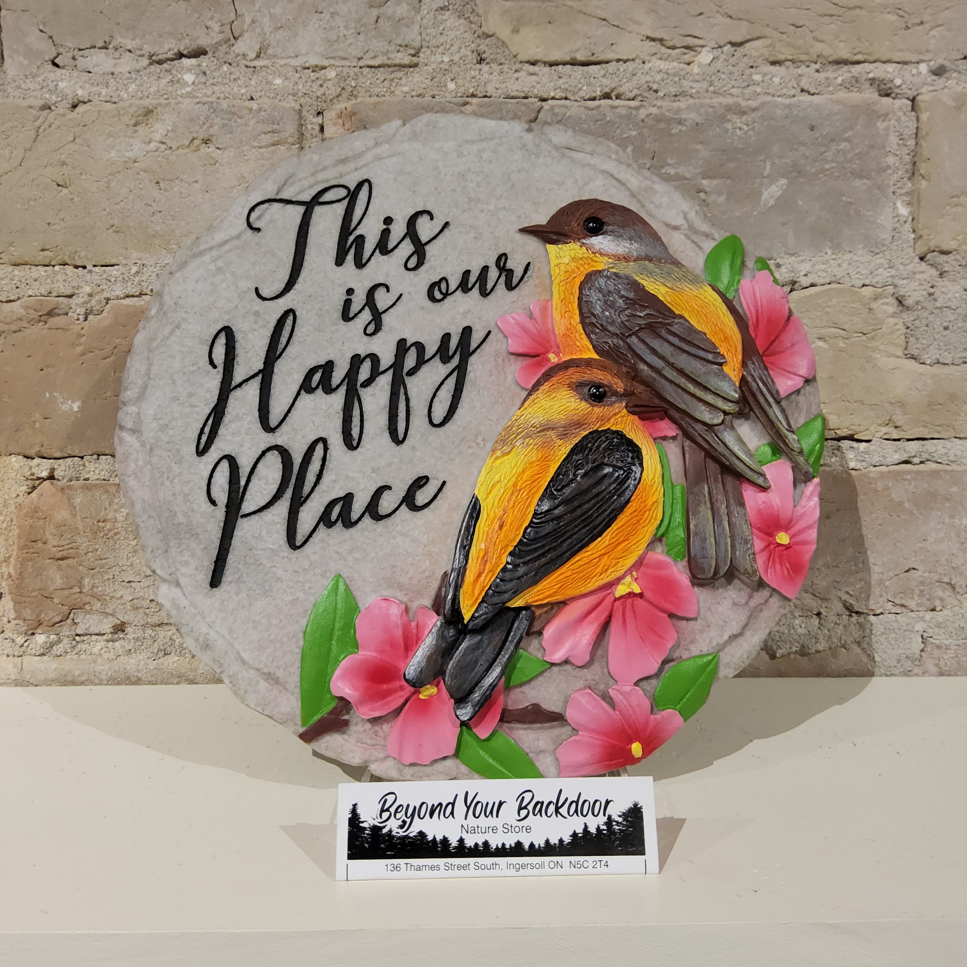 Stepping Stone / Wall Plaque - Happy Place Birds - 13219