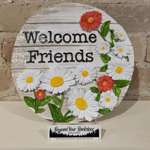 Stepping Stone / Wall Plaque - Welcome Friends - 13790