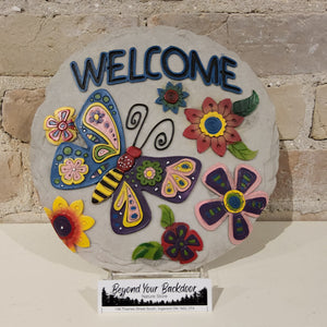 Stepping Stone / Wall Plaque - Butterfly Welcome - 13262
