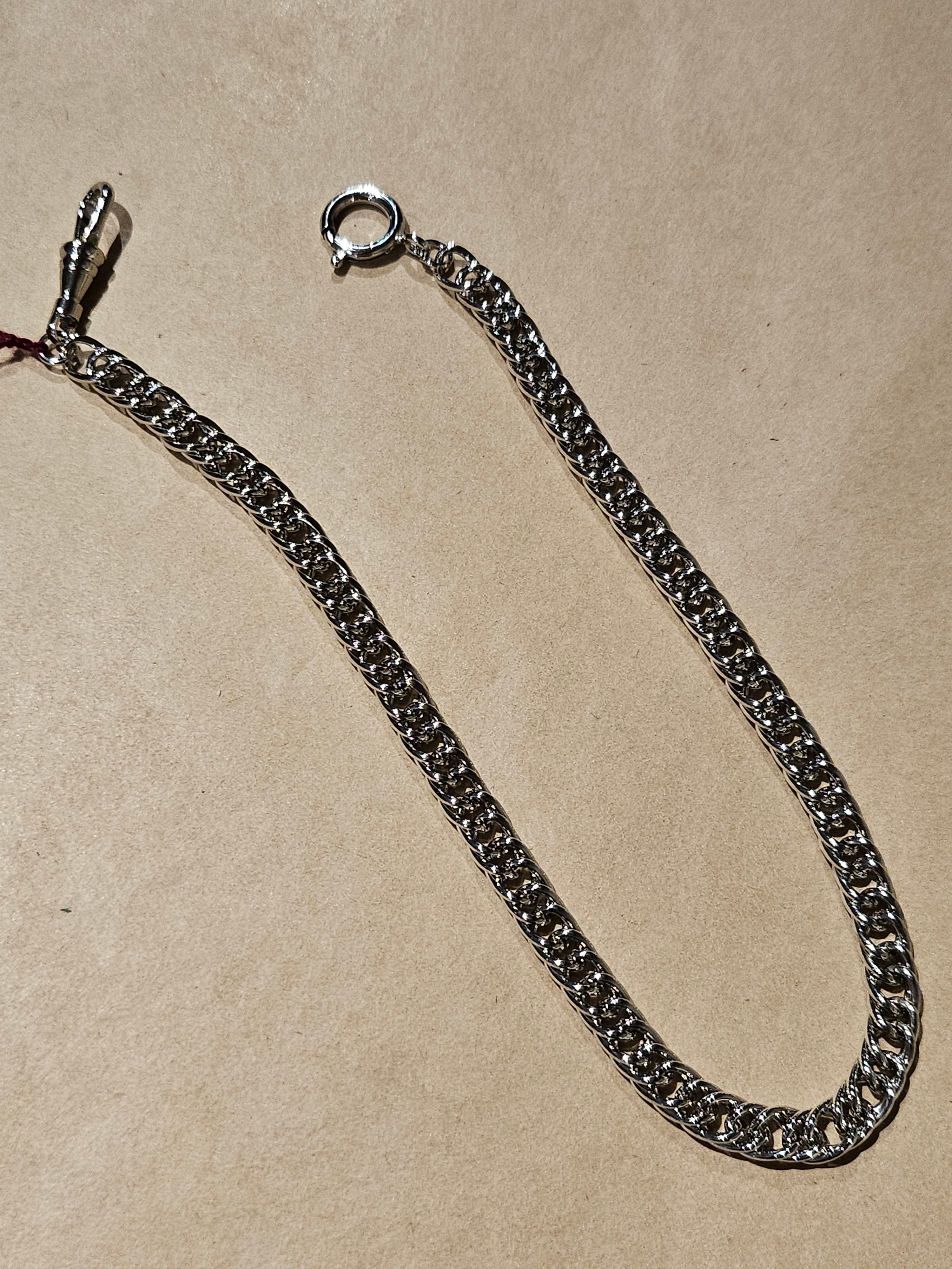 Pocket Watch Chain - Silver Plated