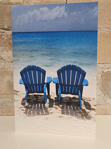 Greeting Card - Retirement - Muskoka Chairs on Beach - Pumpernickel Press - 50532