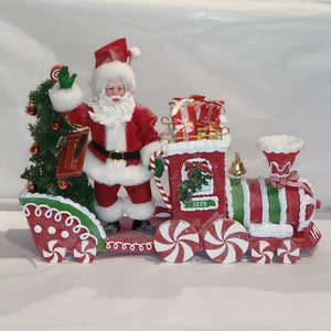 Clothtique Possible Dreams Santa - Candy Cane Train - 6015174