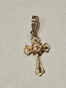 Gold Charm - Cross - K9097