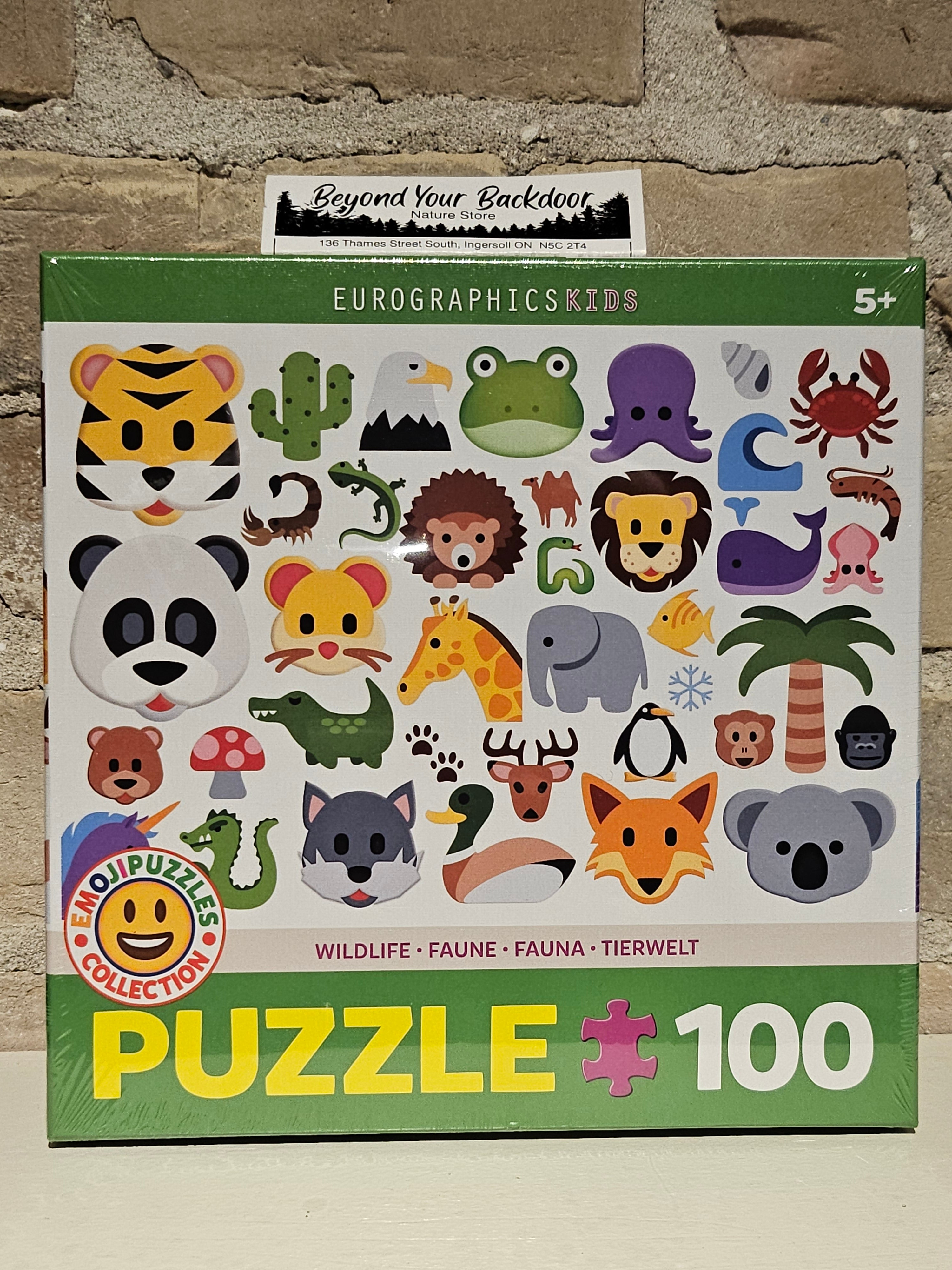 Eurographics Kids Puzzle - Wildlife Emoji Puzzle - 100 pieces - 6100-5395