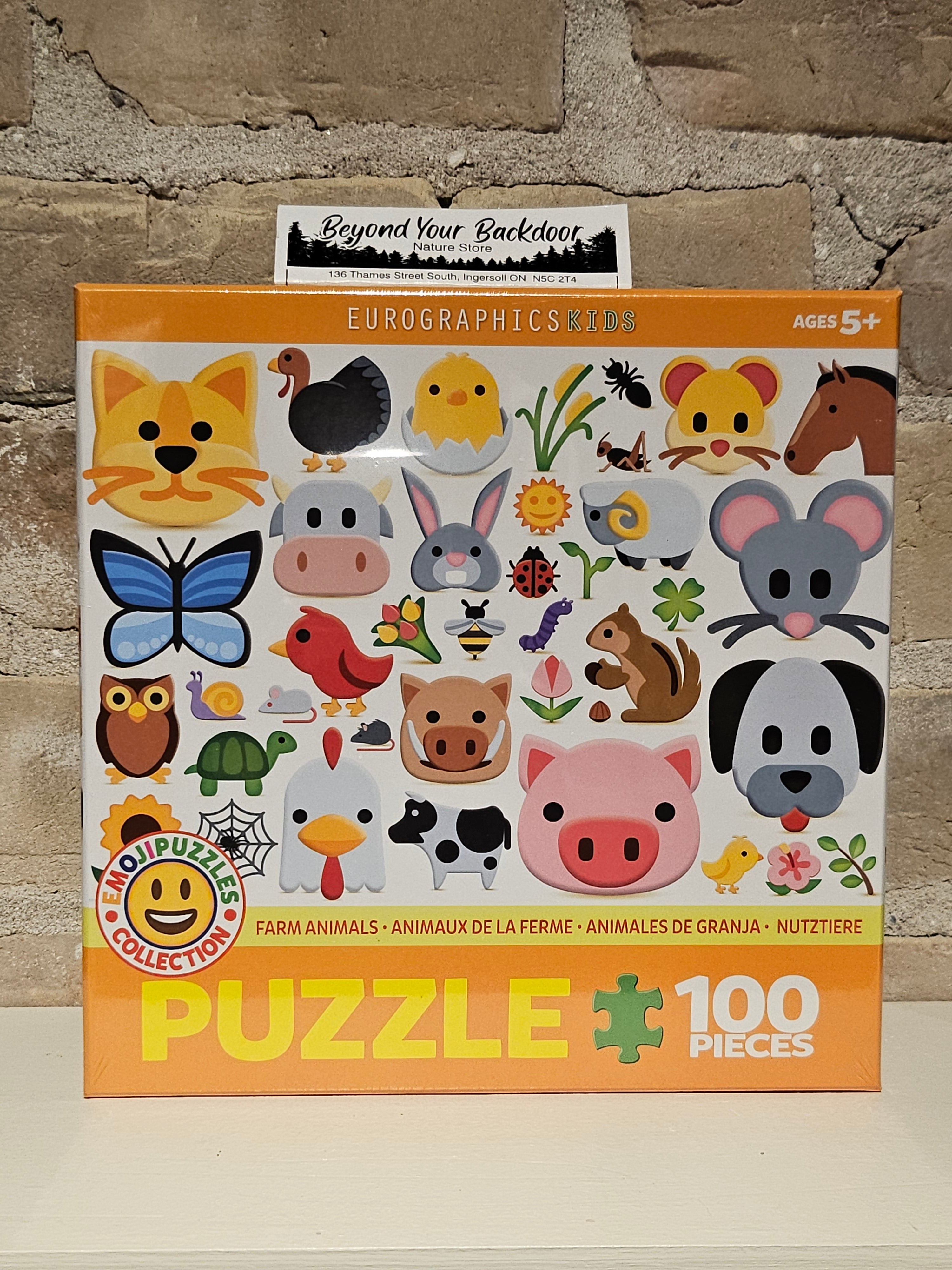 Eurographics Kids Puzzle - Farm Animals Emoji Puzzle - 100 pieces - 6100-5379