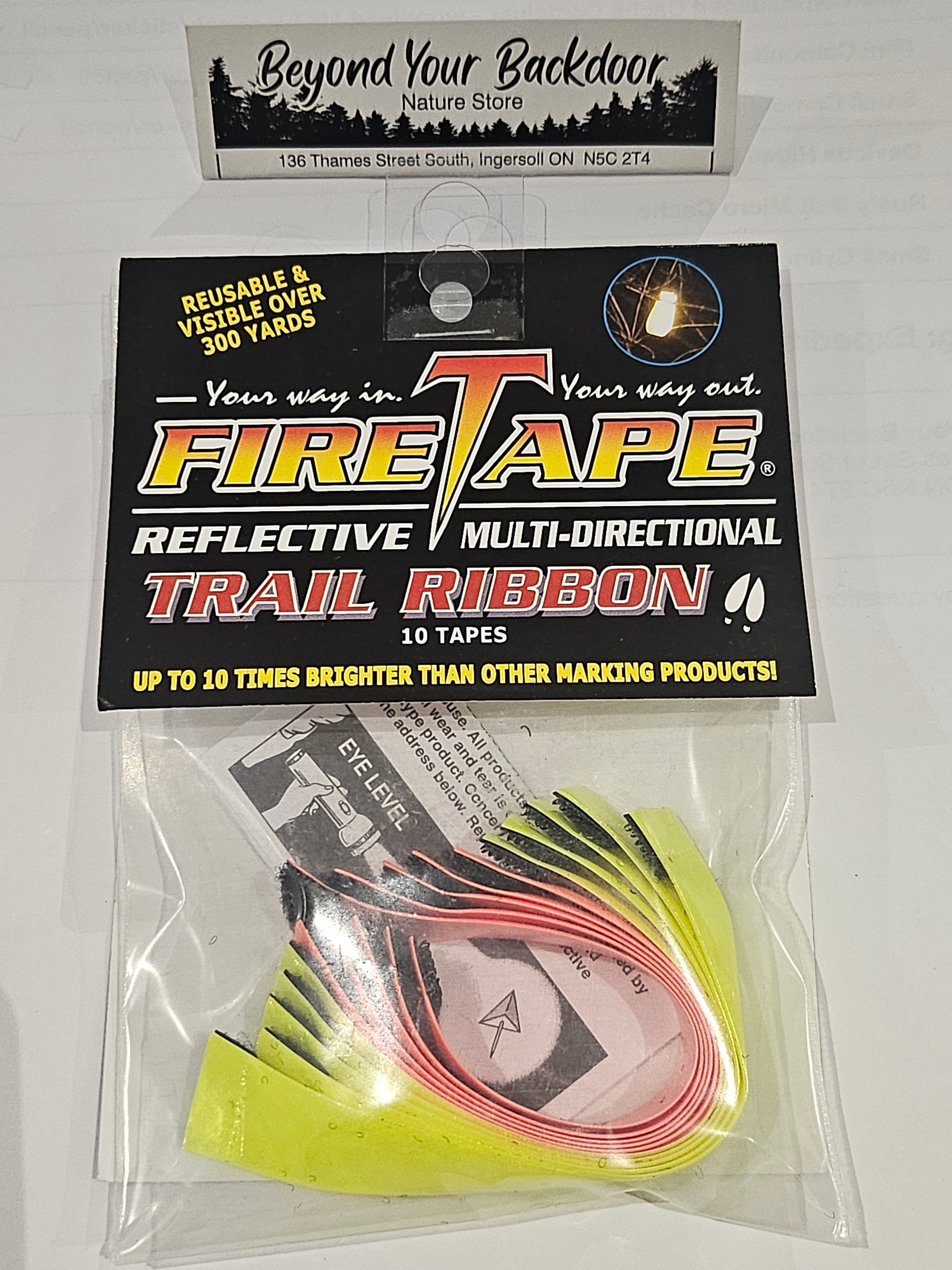 Fire Tape - Reflective Trail Ribbon (Yellow/Pink) X 10