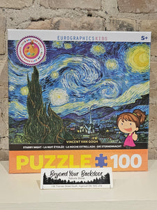 Eurographics Fine Arts for Kids Puzzle - Starry Night by Vincent Van Gogh - 100 pieces - 6100-1204