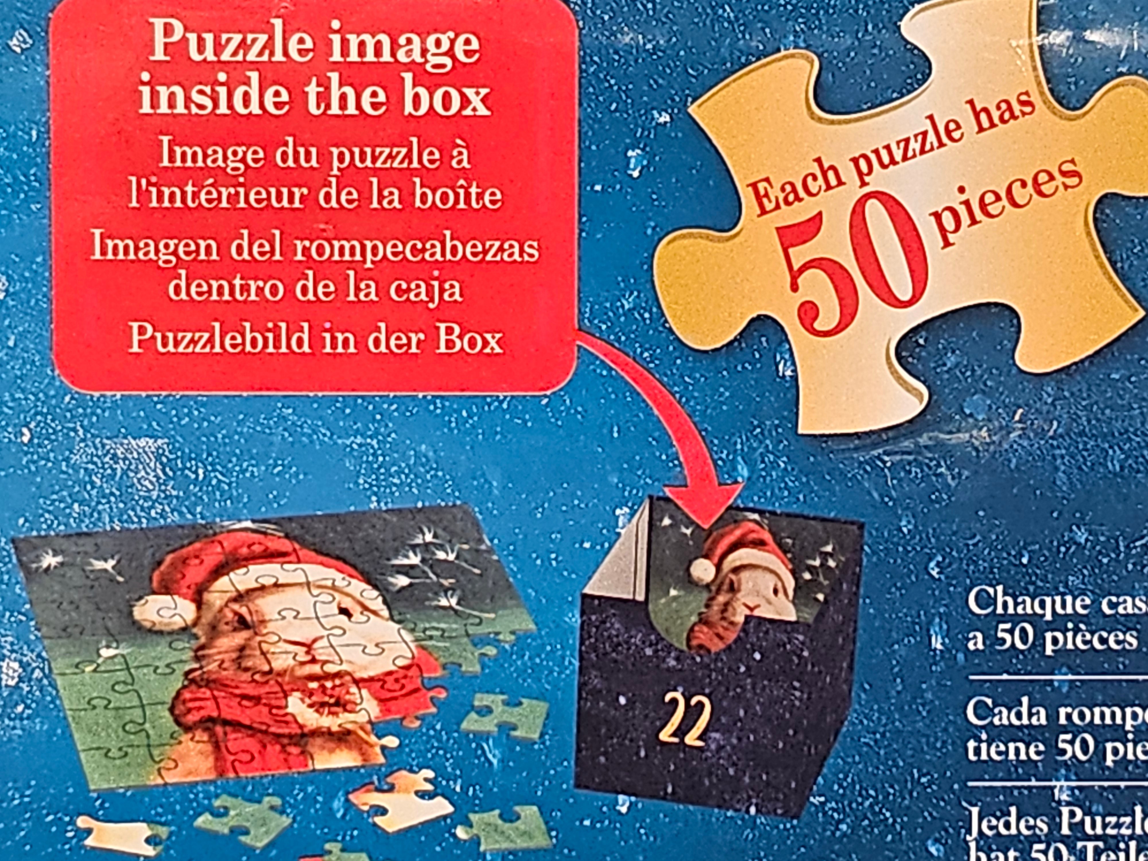 Eurographics Advent Calendar - Christmas Animals - 24 Jigsaw Puzzles  - 8924-5734