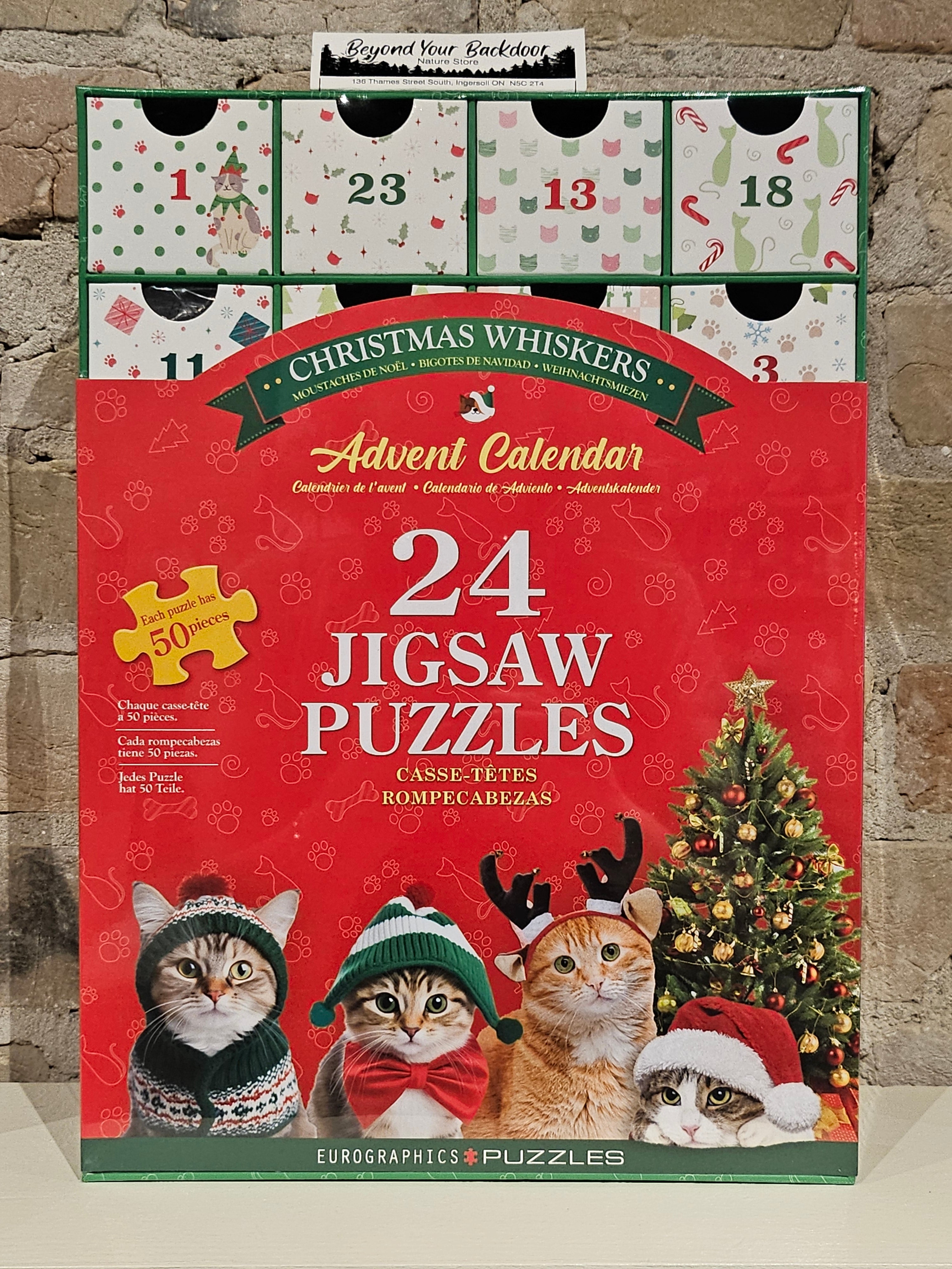 Eurographics Advent Calendar - Christmas Whiskers (Cats) - 24 Jigsaw Puzzles  - 8924-5923