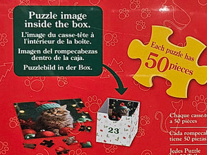 Eurographics Advent Calendar - Christmas Whiskers (Cats) - 24 Jigsaw Puzzles  - 8924-5923