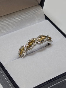 Diamond Ring with Yellow Diamonds