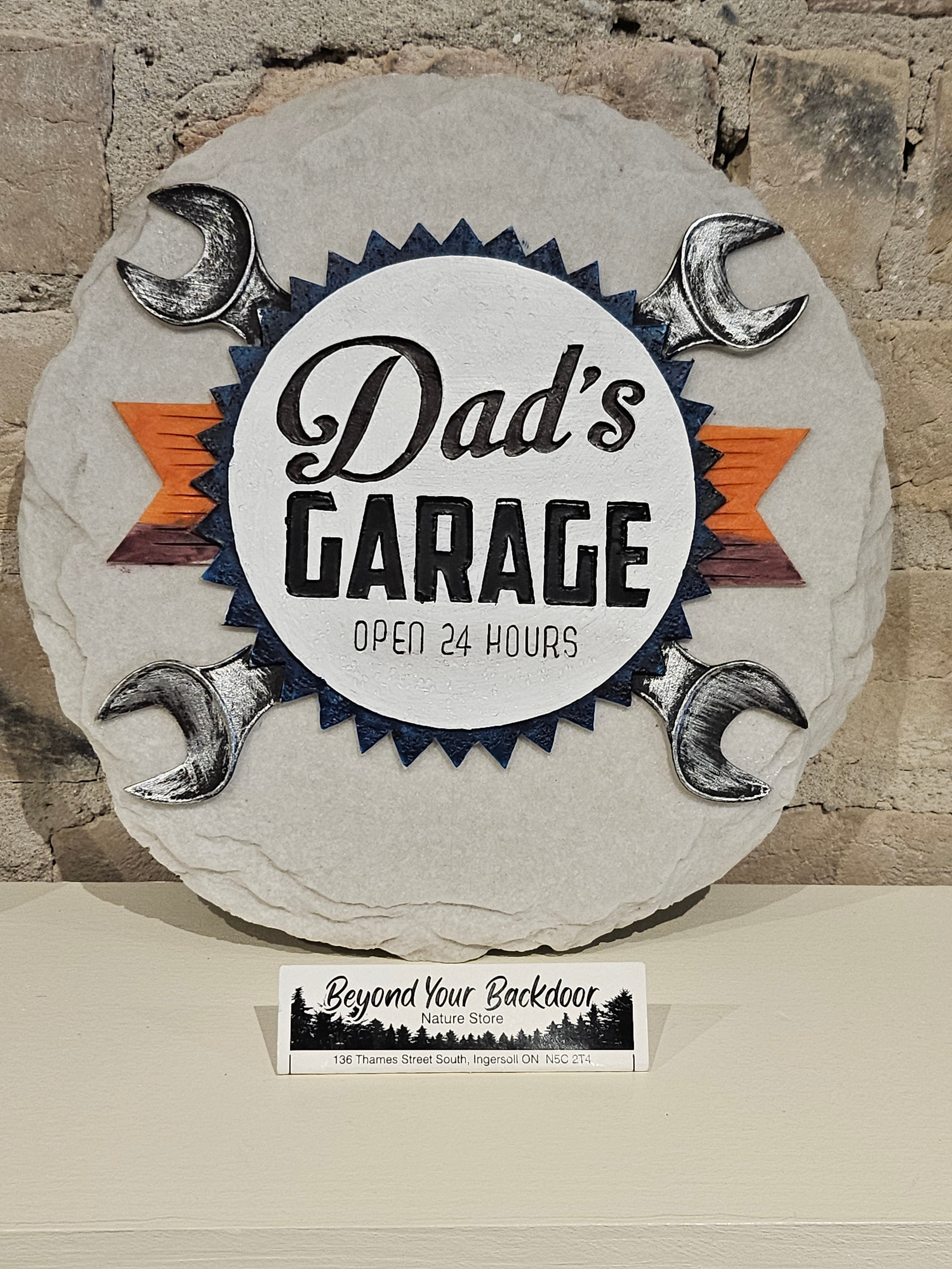 Stepping Stone / Wall Plaque - Dad's Garage- 13389