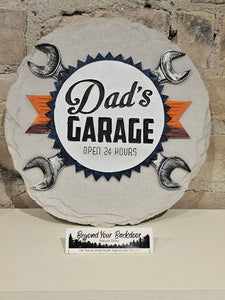 Stepping Stone / Wall Plaque - Dad's Garage- 13389