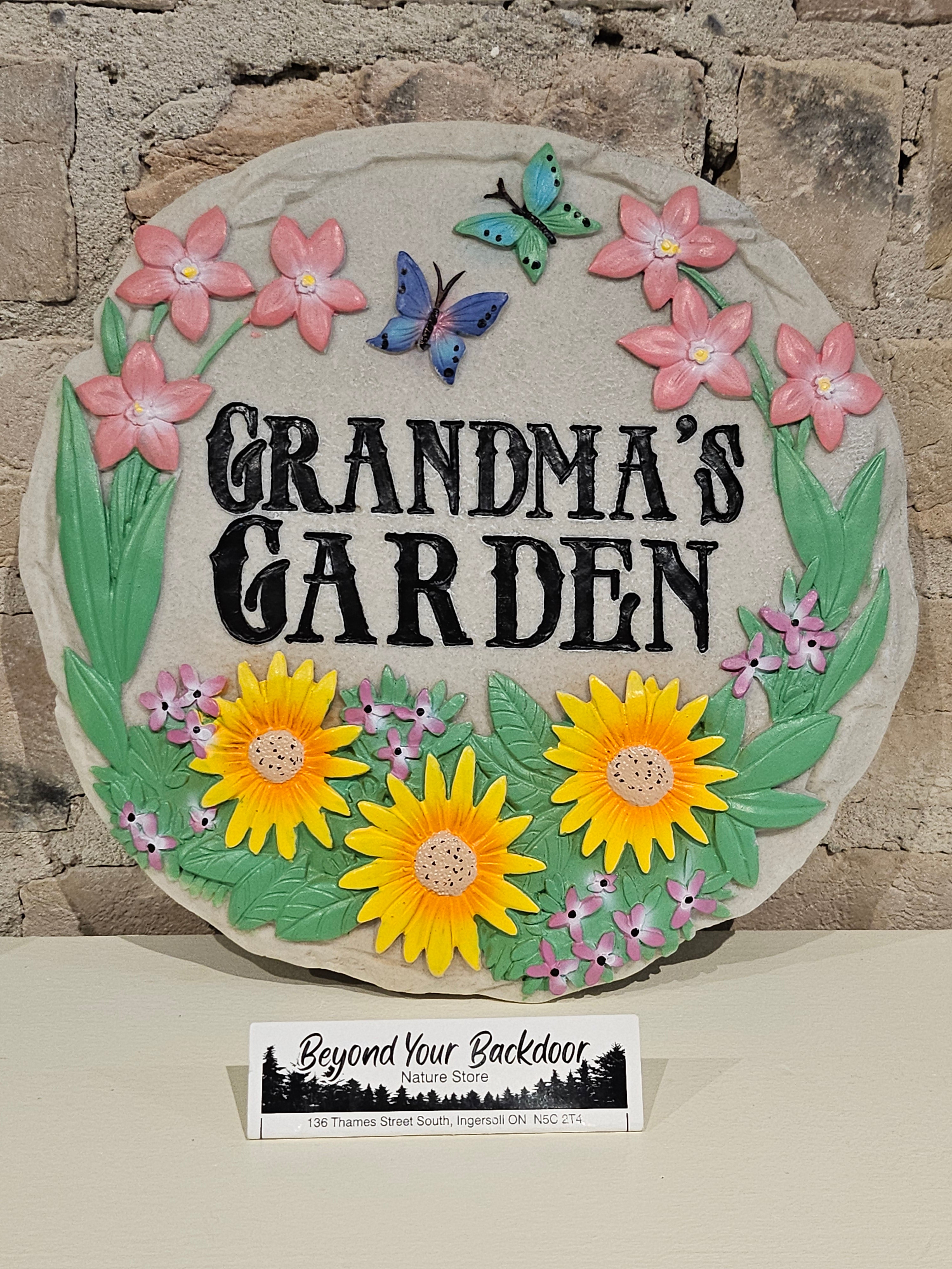 Stepping Stone / Wall Plaque - Grandma's Garden - 13278