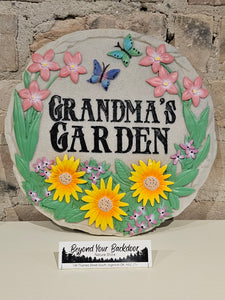 Stepping Stone / Wall Plaque - Grandma's Garden - 13278