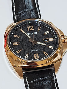 Citizen Eco-Drive Stainless Steel Watch - Leather Band - AW1723-02E - Endicott - Sport Luxury