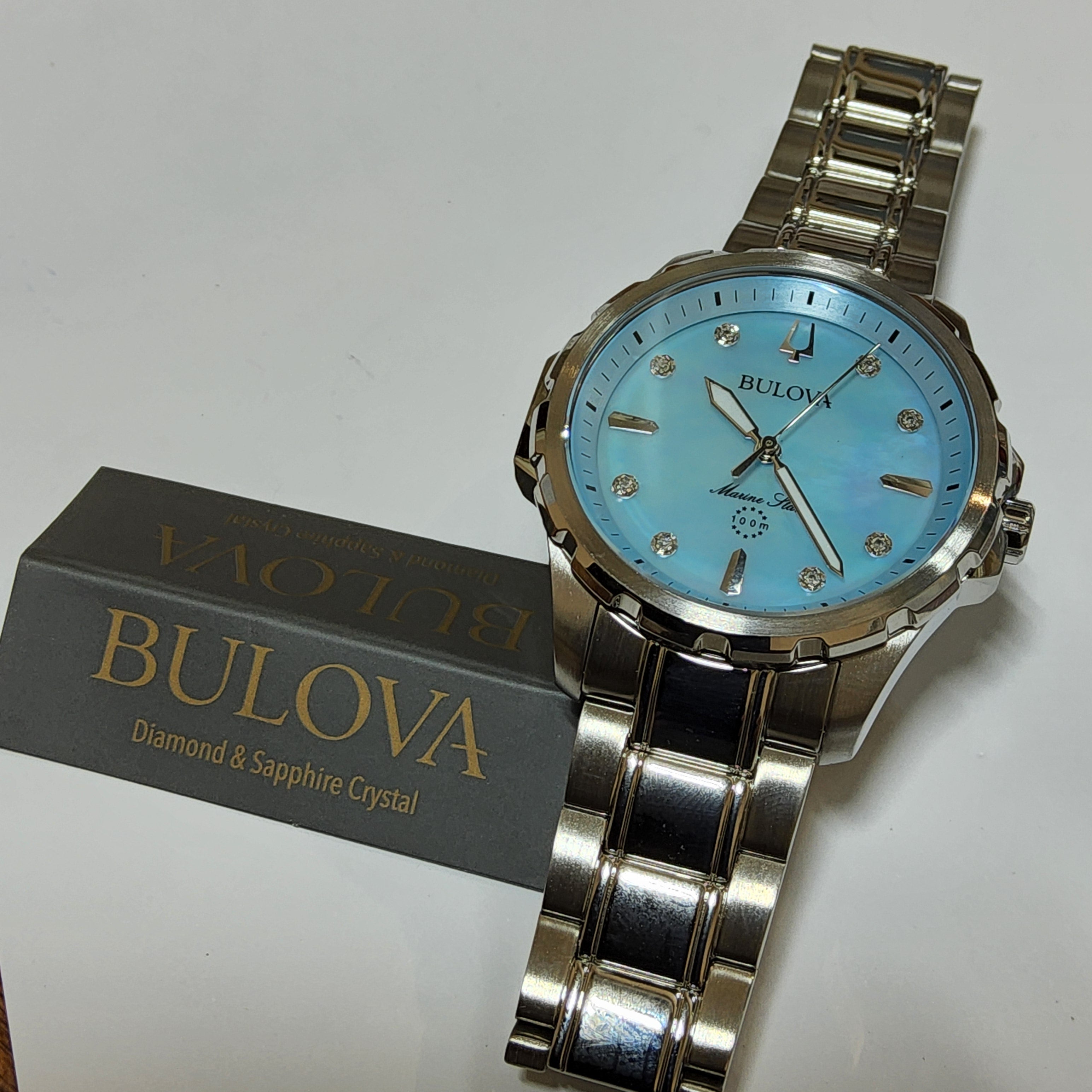 Bulova Silver Tone Watch - 96P248 (Marine Star)