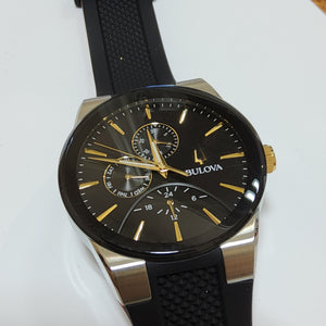 Bulova Black Silicone Strap Watch - 98C146 (Millenia)