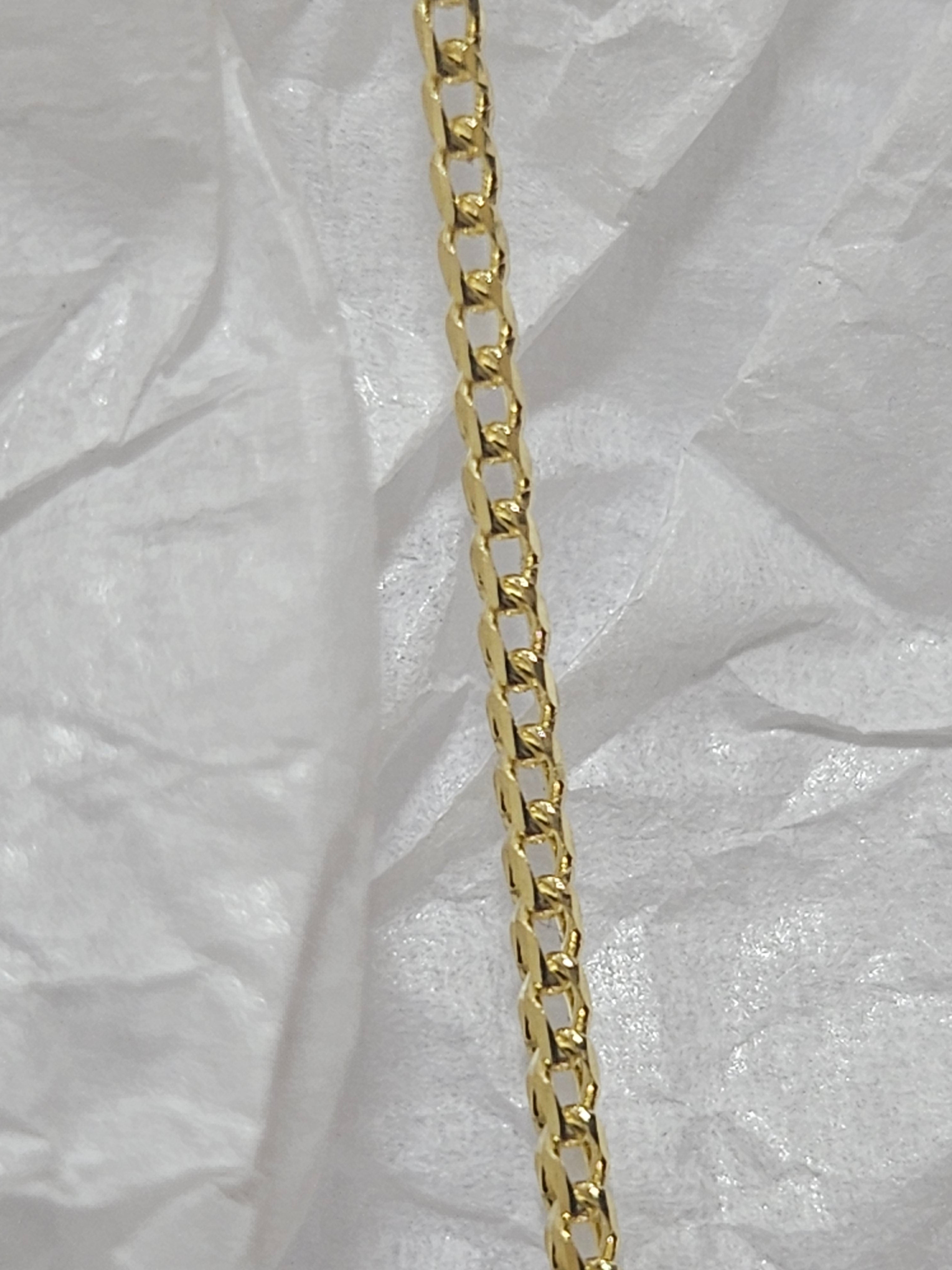 18" 10Kt Yellow Gold Franco Style Chain