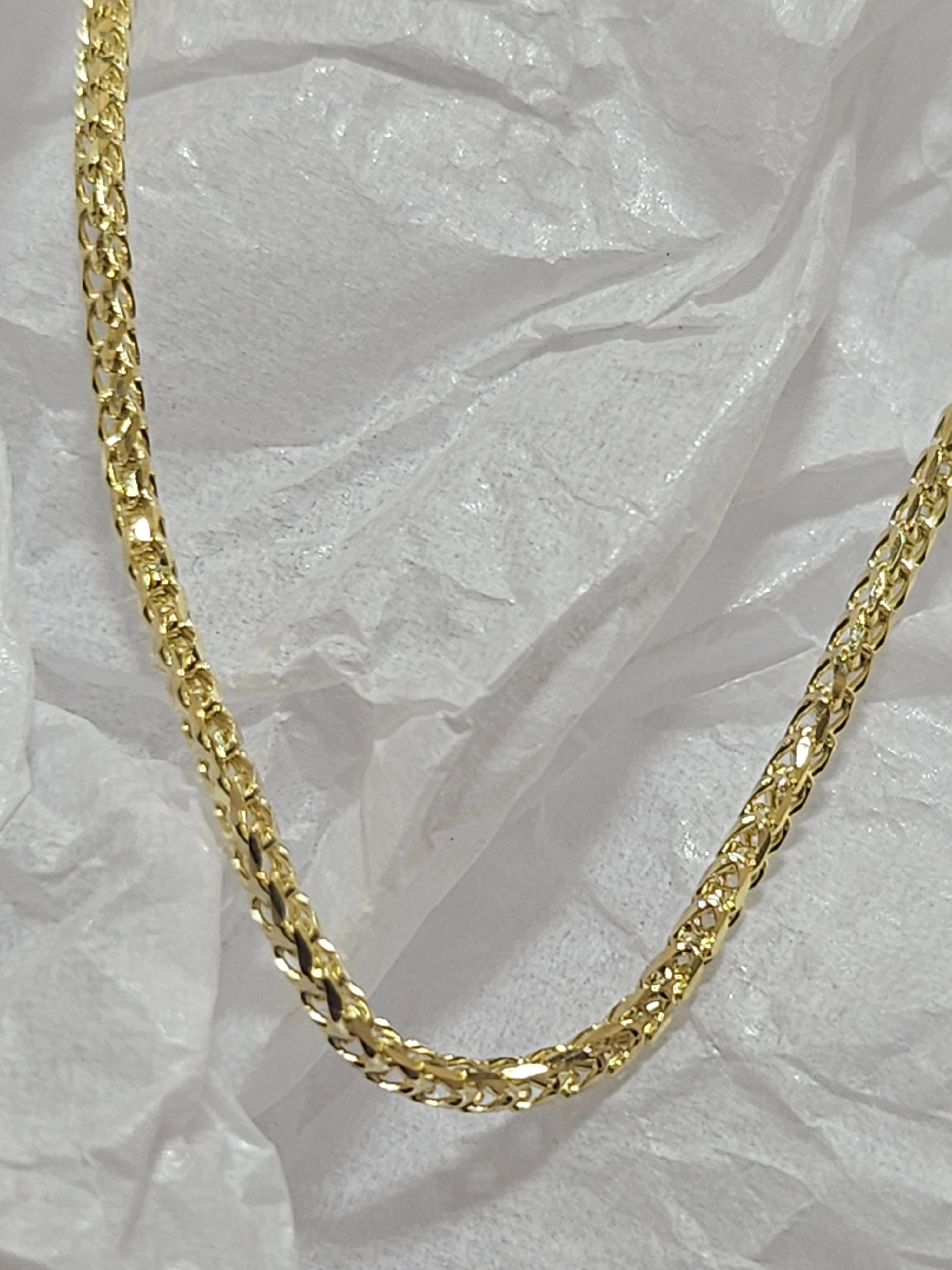 18" 10Kt Yellow Gold Franco Style Chain