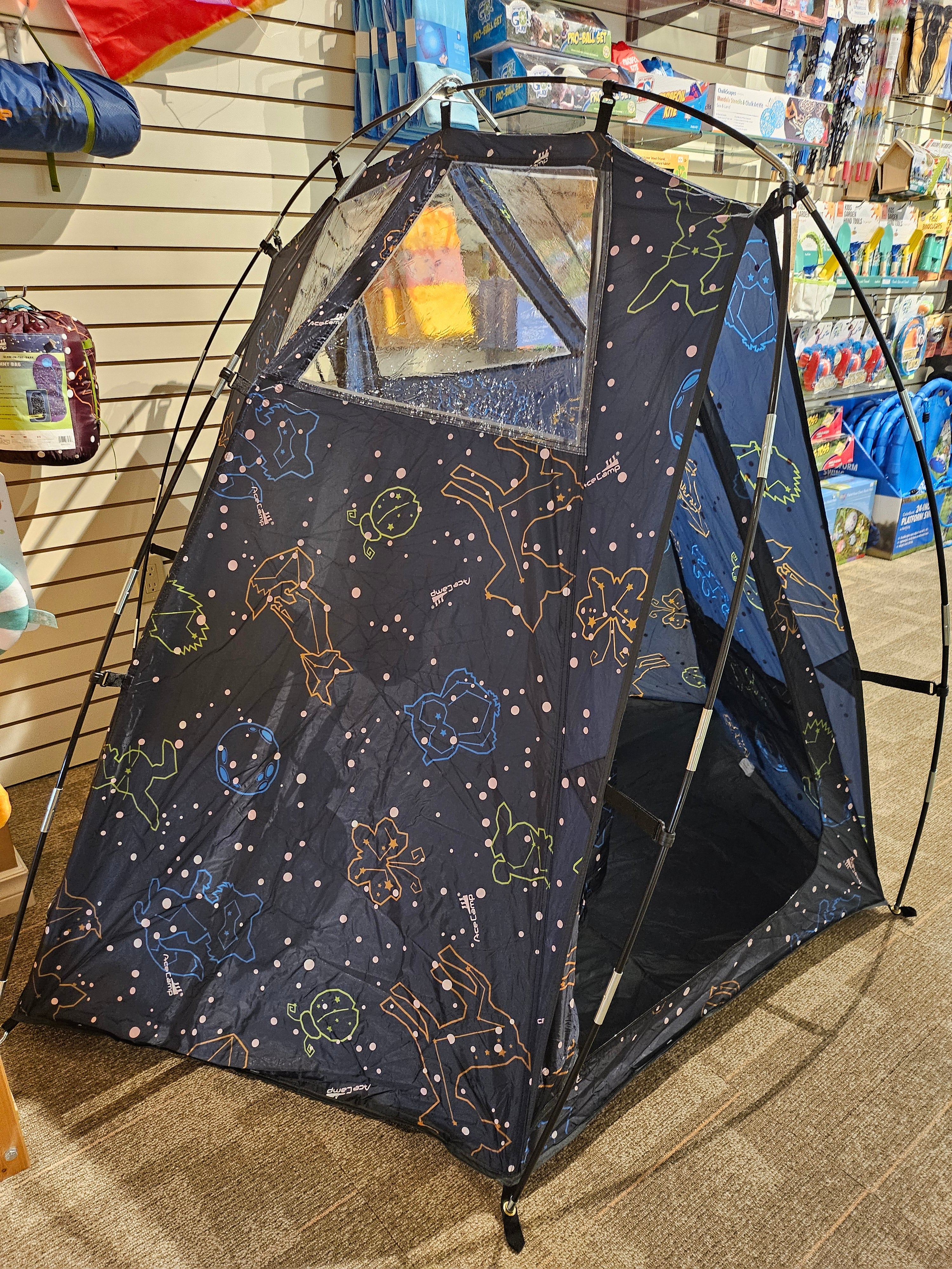 Ace Camp Kids' Tent - Blue - Glow-in-Dark - 4002