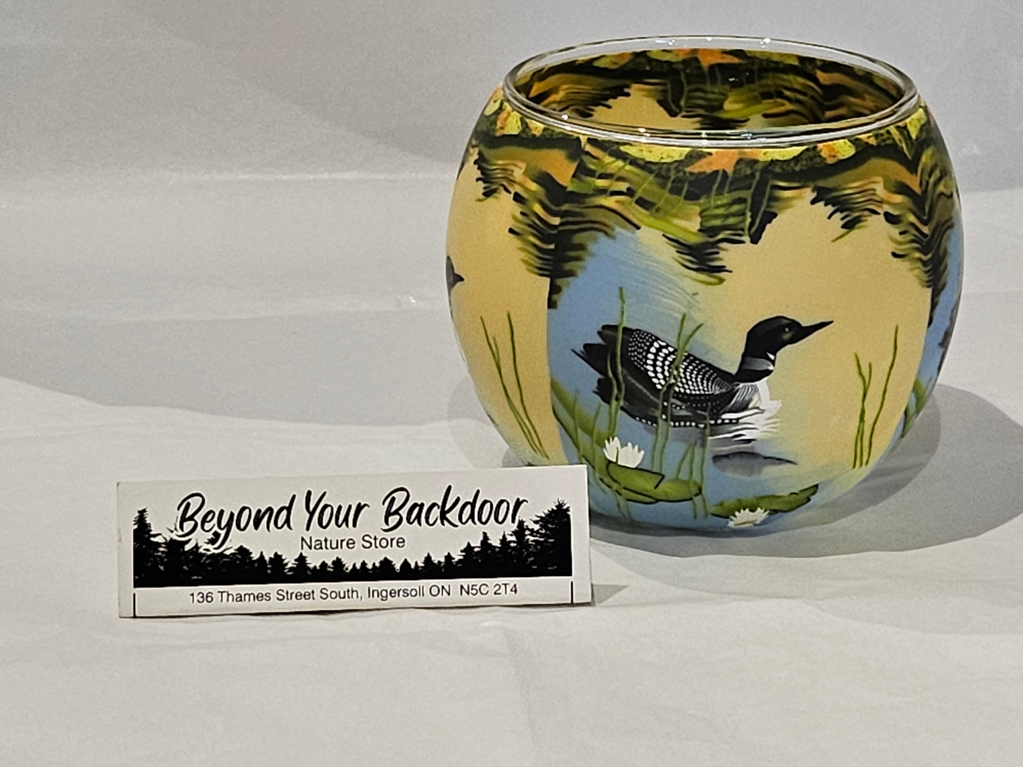 Tea Light Holder - Loon on the Lake - 240200