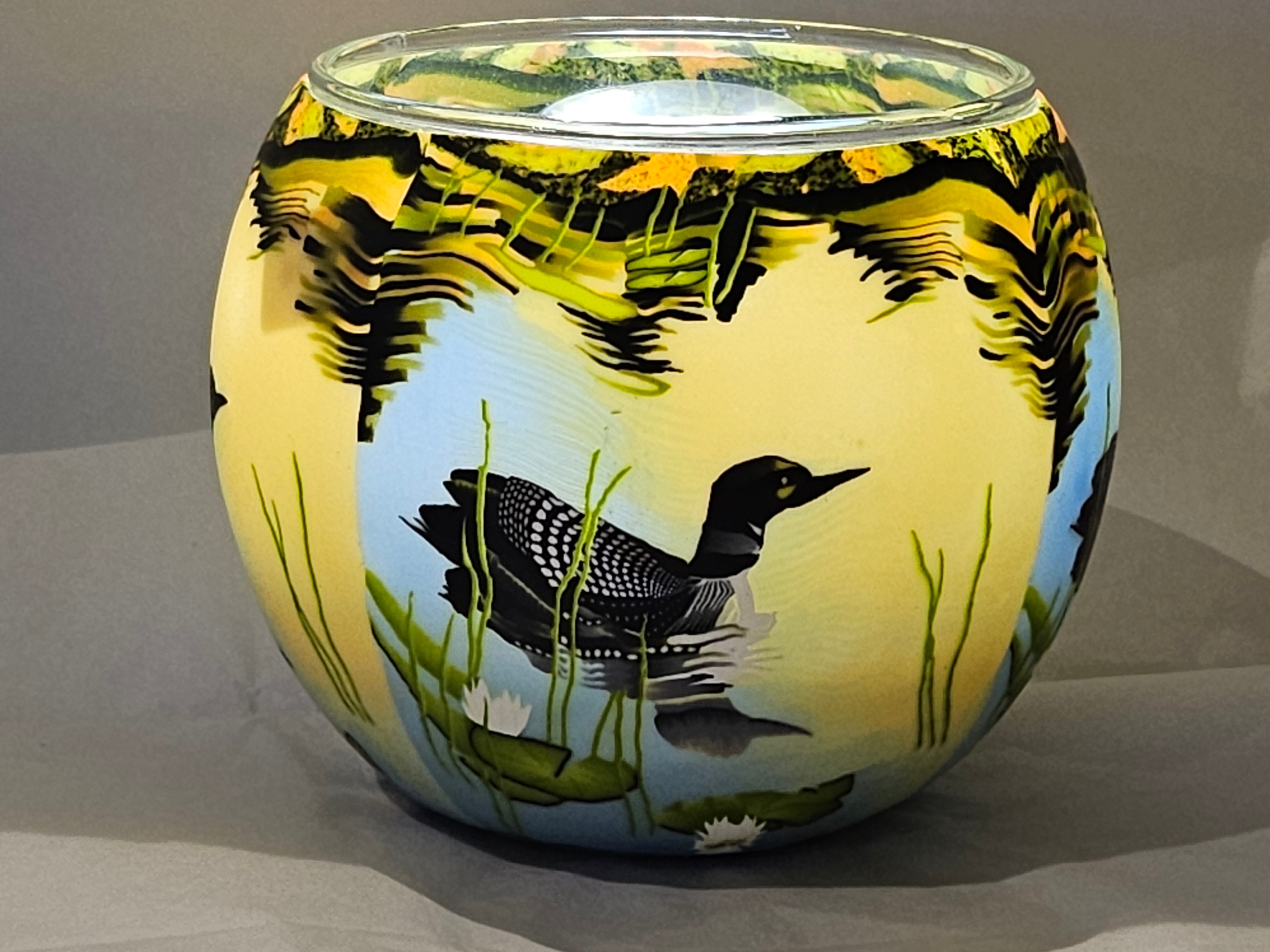 Tea Light Holder - Loon on the Lake - 240200