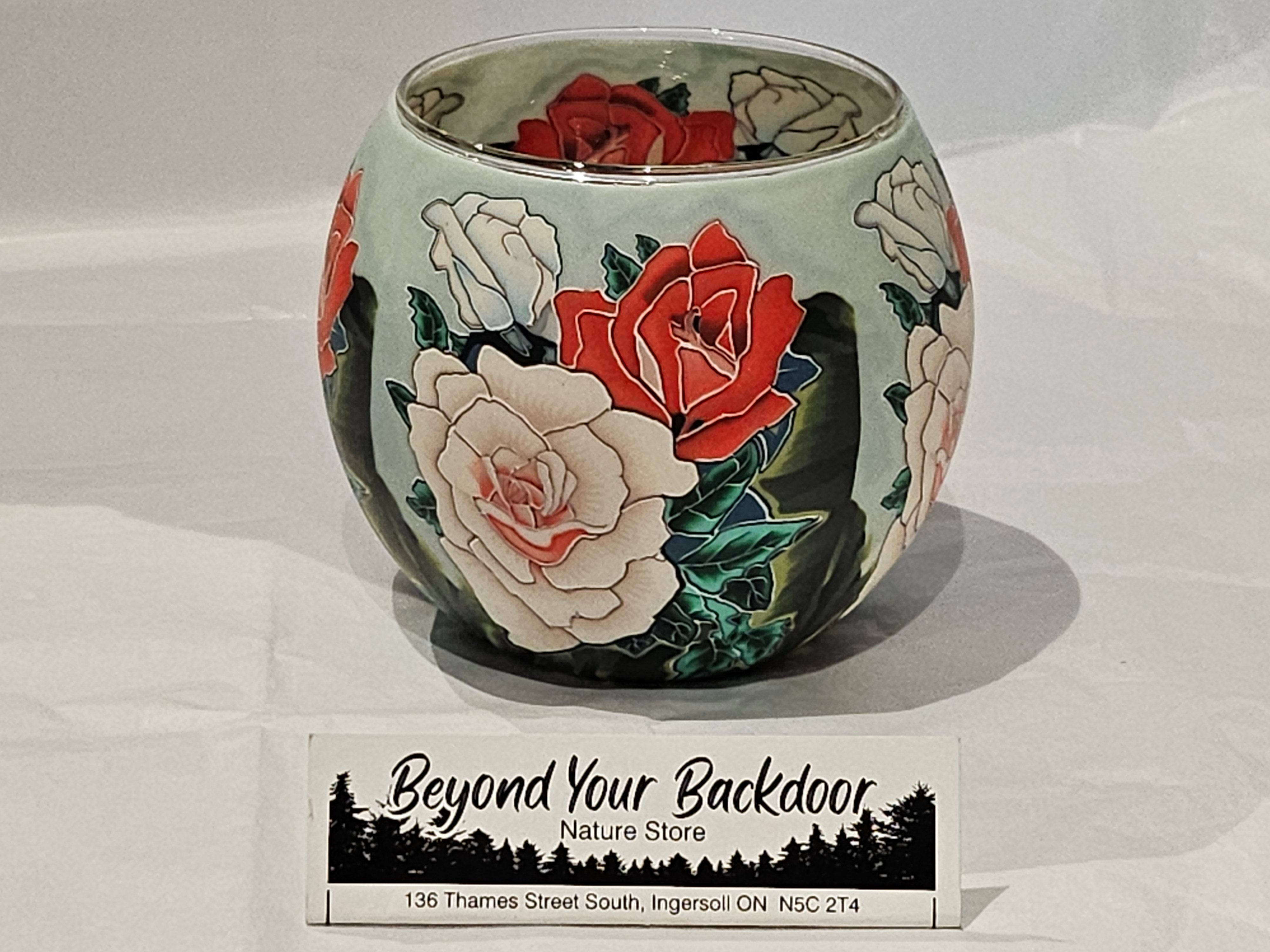 Tea Light Holder - Roses - 240205