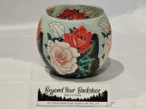 Tea Light Holder - Roses - 240205