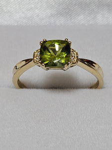 Peridot Ring with Diamonds - RYD8705