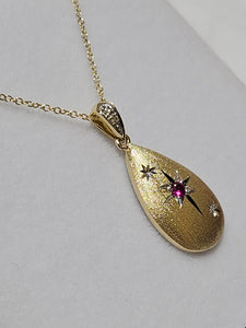 Ruby Pendant with Diamonds - PYD0659