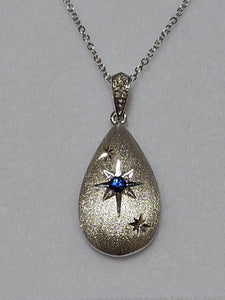 Sapphire Pendant with Diamonds - PWD0659