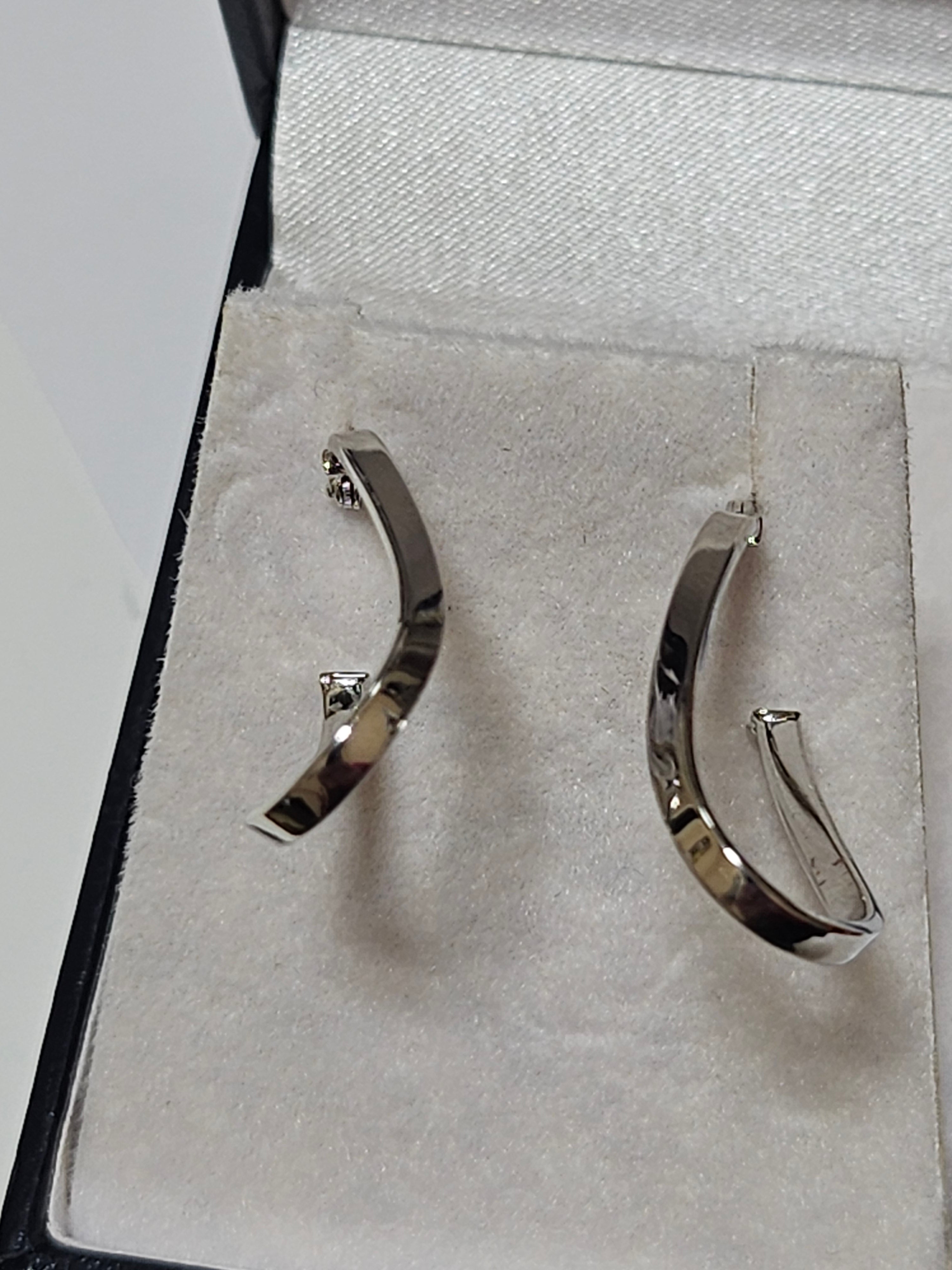 Gold Hoop Earrings - 14Kt - TF1394W