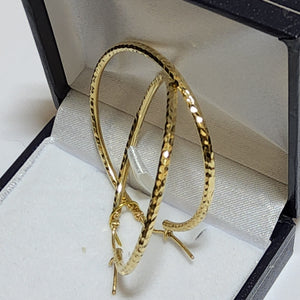 Gold Hoop Earrings - 14Kt - 40mm - TC236