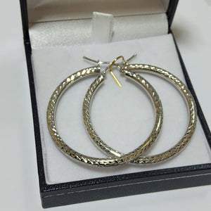 Gold Hoop Earrings - 14Kt - 39mm - LE1731R