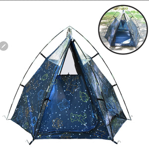 Ace Camp Kids' Tent - Blue - Glow-in-Dark #4002