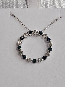 Sapphire and Diamond Circle Pendant - SP6522